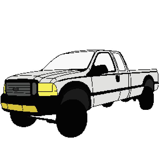 Camioneta o pickup para colorear - Dibujos de vehículos para ...