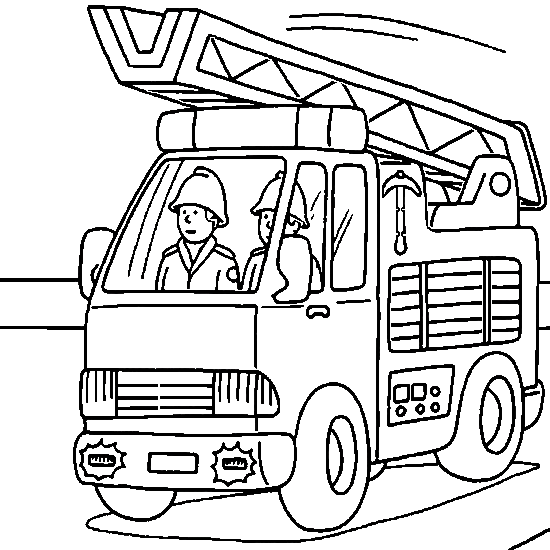 Camión De Bomberos Para Colorear Dibujos De Vehículos Para Imprimir
