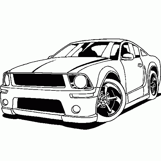 Dibujos para colorear coches de carreras: Ford Mustang - Dibujos ...
