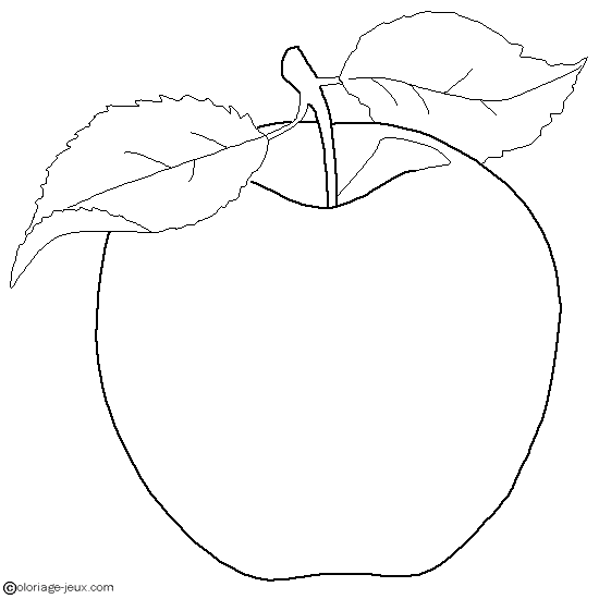 Dibujos Para Colorear De Frutas Una Manzana Varios Dibujos