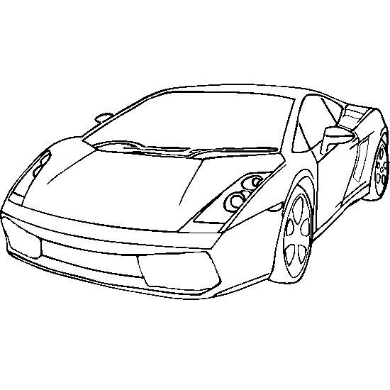 Dibujos Para Colorear De Coches De Carreras Lamborghini Gallardo