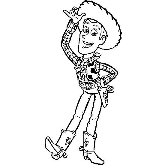 Colorear Sheriff Woody De Toy Story Dibujos De Héroes Para Imprimir