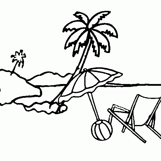 Dibujo Para Colorear Playa Y Verano Dibujos Verano Y Vacaciones